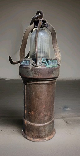 Alte dominit grubenlampe - grubenlampe, /