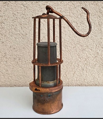 Deko alte bergbaulampe - -,